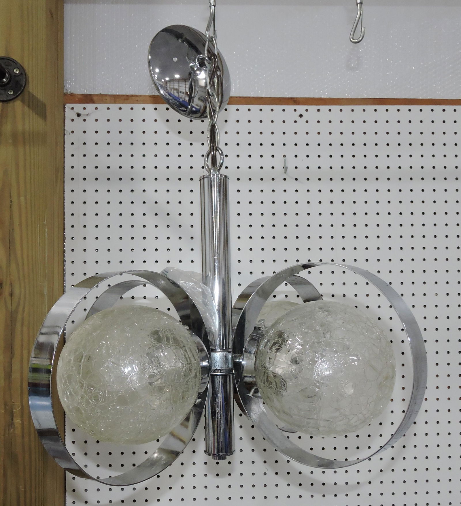 MCM chrome four lite ceiling light (1 of 1)