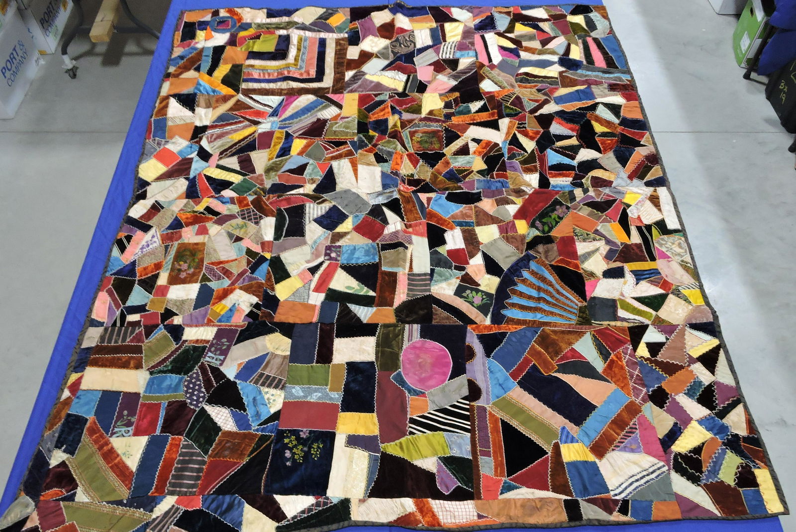 Antique crazy quilt, 67"x80" (1 of 1)