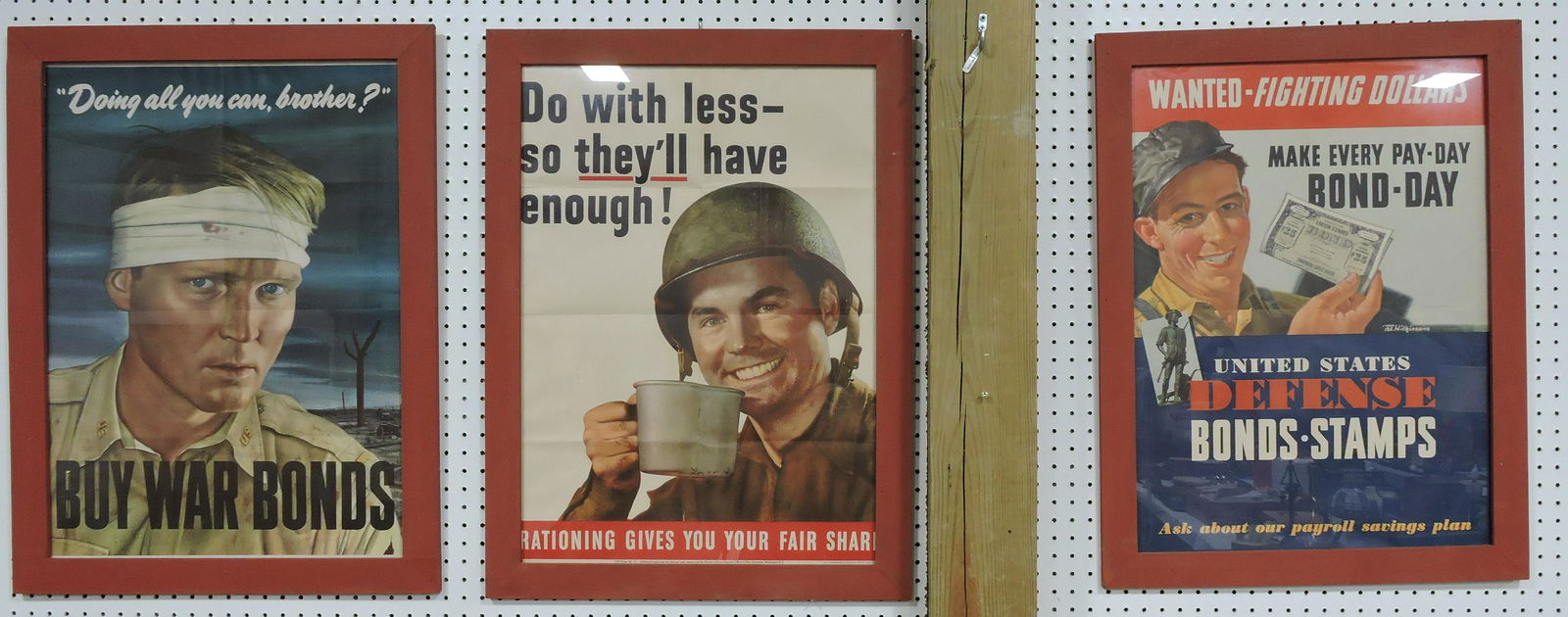 Lot of 4 War Bond posters: (1 of 5)