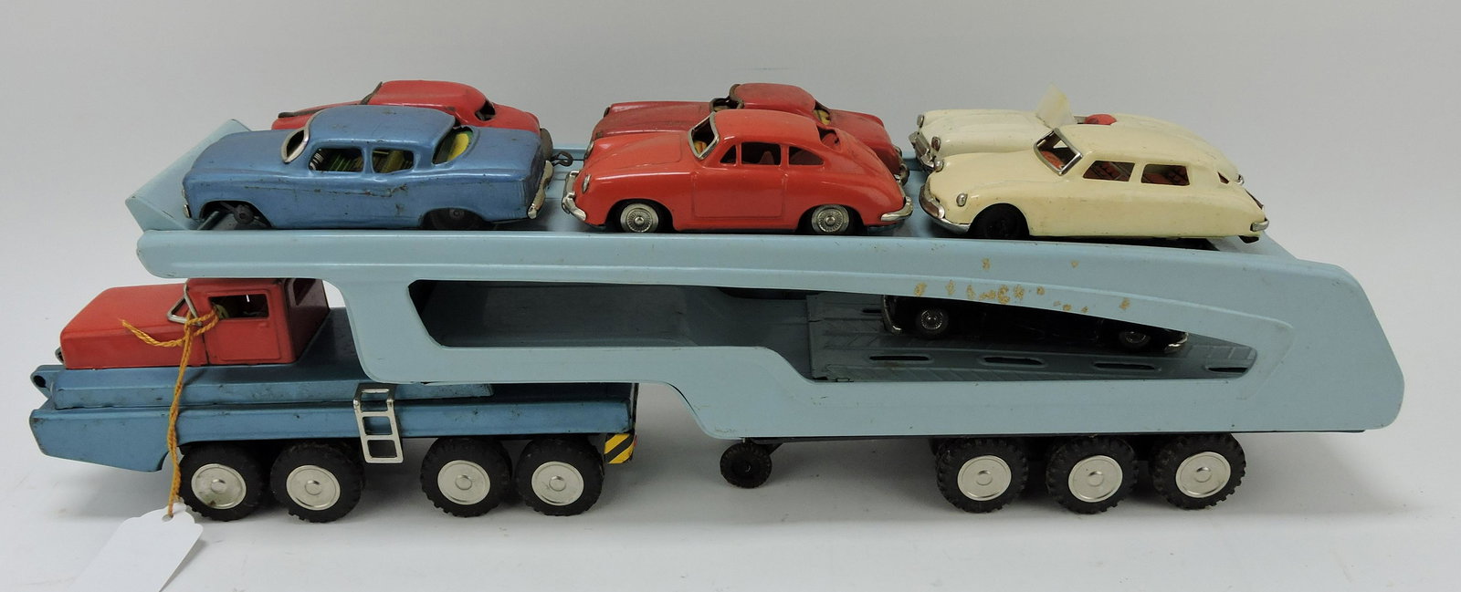Sears Exclusive Turnpike Auto Transport: friction truck and 7 cars