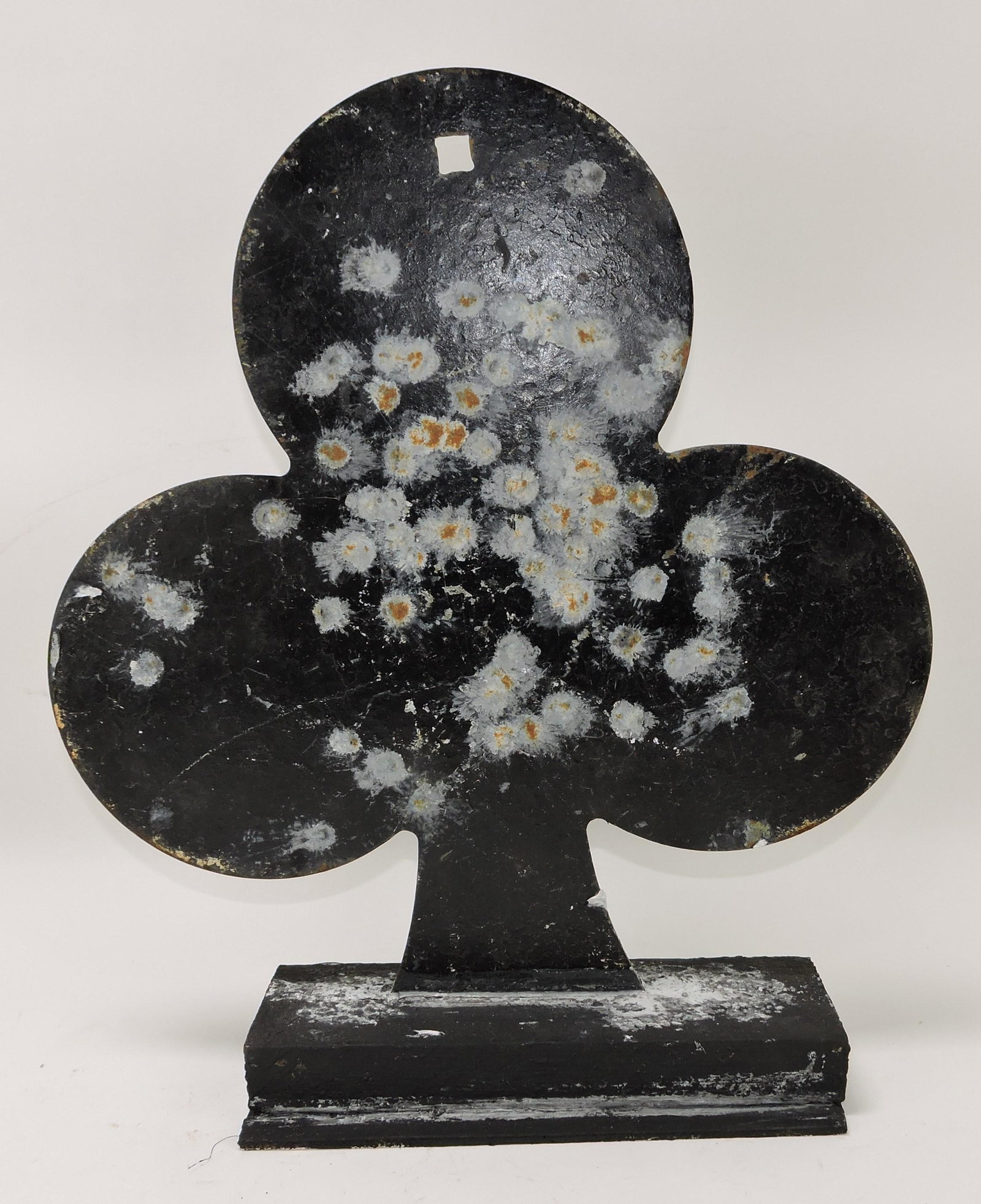 Iron three leaf clover shooting: gallery target, 19"