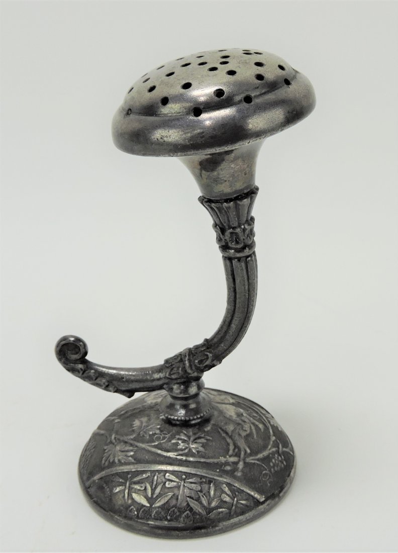 Antique silver plate hatpin holder (1 of 3)