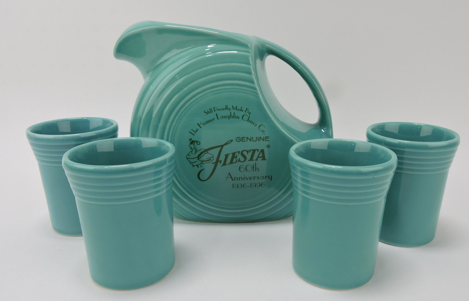Fiesta Post 86 turquoise 60th Anniversary: beverage set, NIB