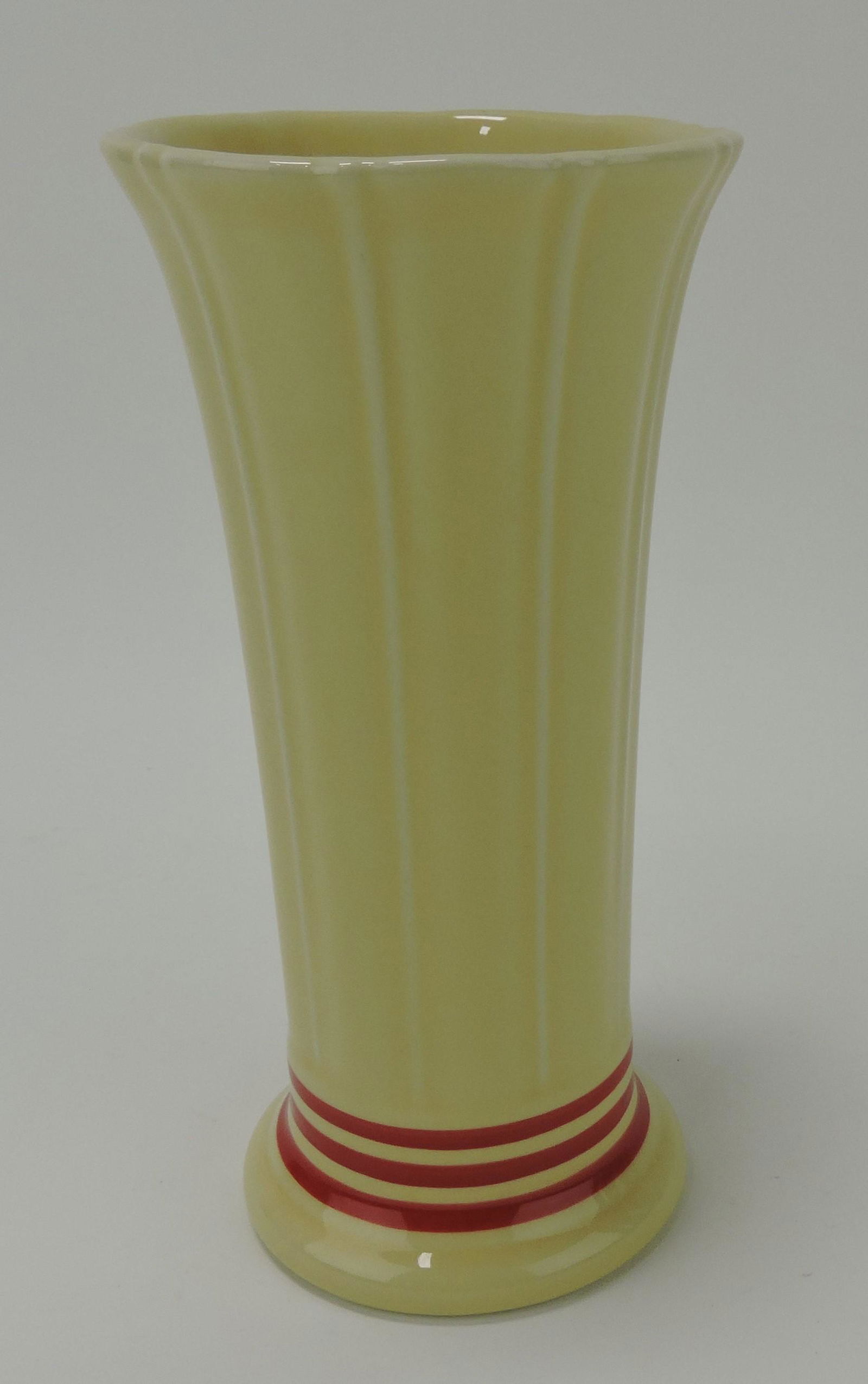 Fiesta Post 86 red stripe 8" flower vase, (1 of 1)