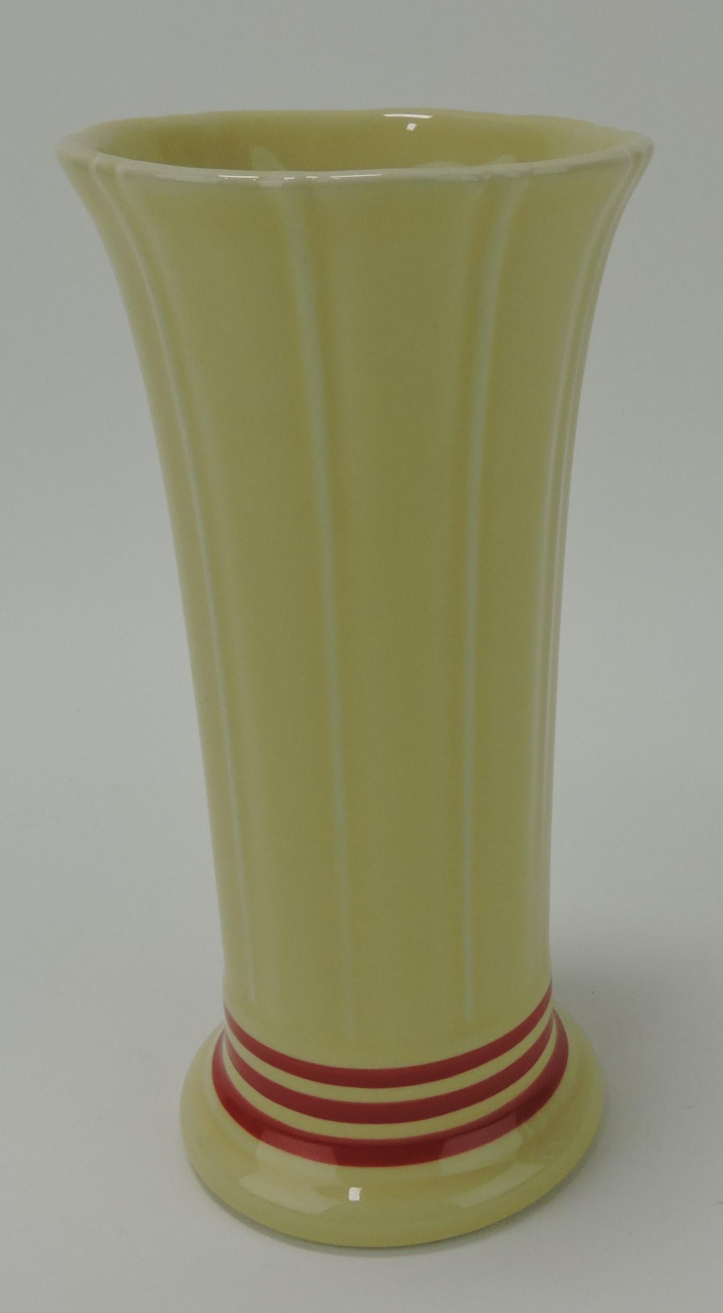 Fiesta Post 86 red stripe 8" flower vase, (1 of 1)