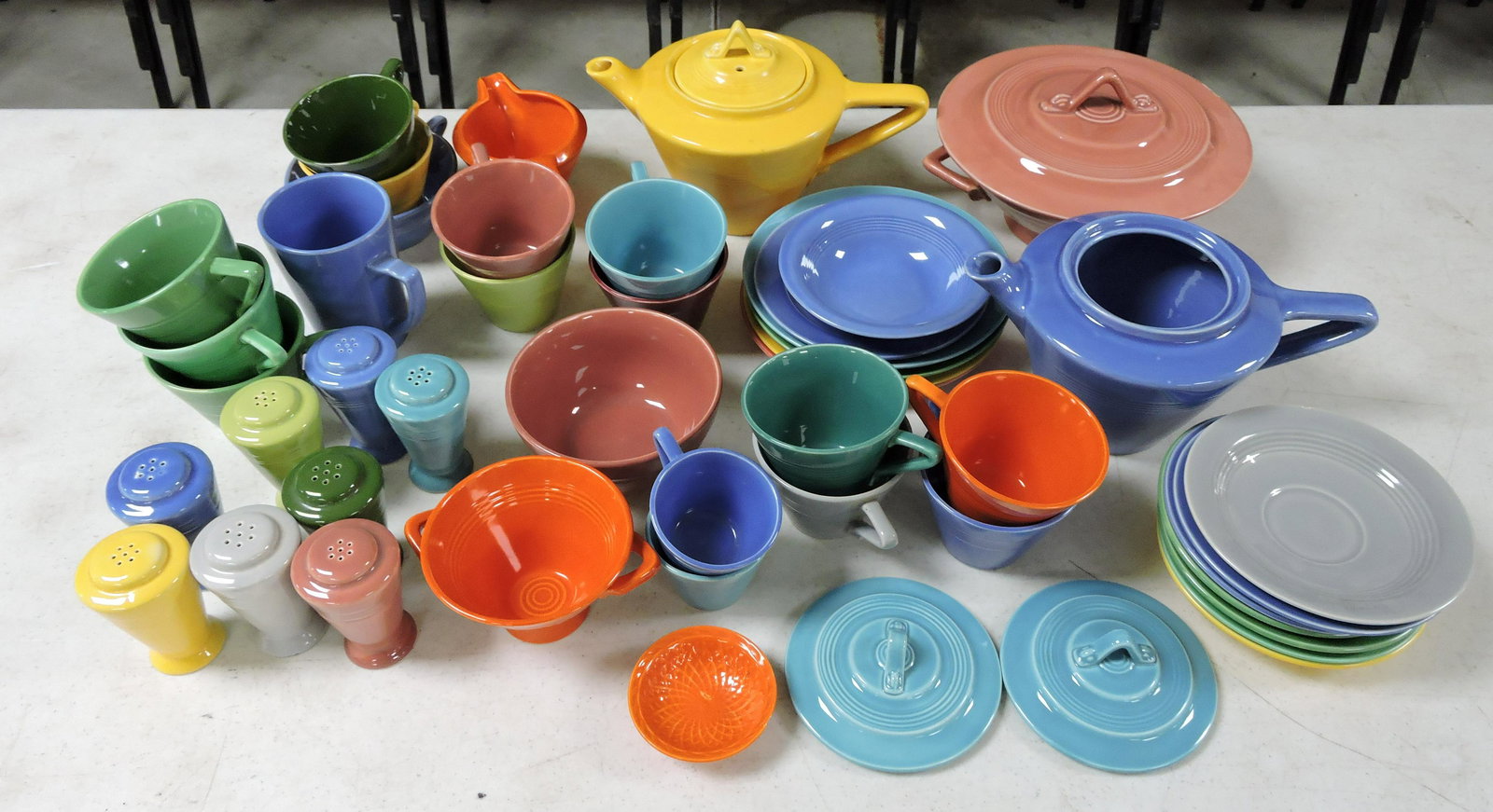 Fiesta Harlequin lot of 47 pieces,: various condition