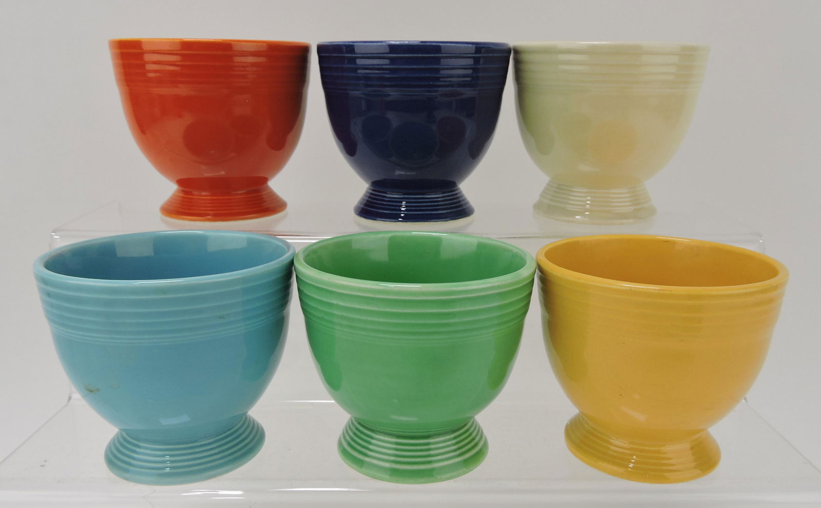 Fiesta egg cup group, all 6 original (1 of 1)
