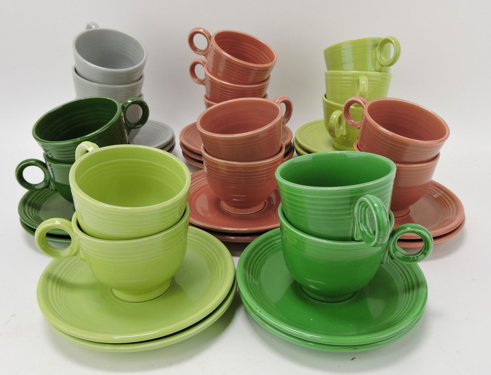 Fiesta cup & saucer group of 19, (1 of 1)