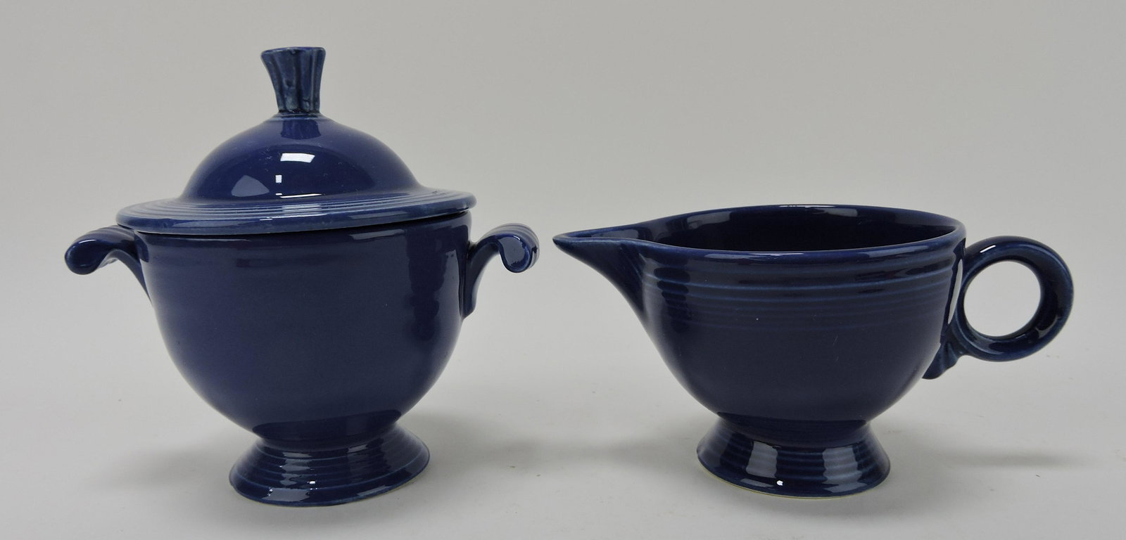 Fiesta cream & sugar, cobalt: .