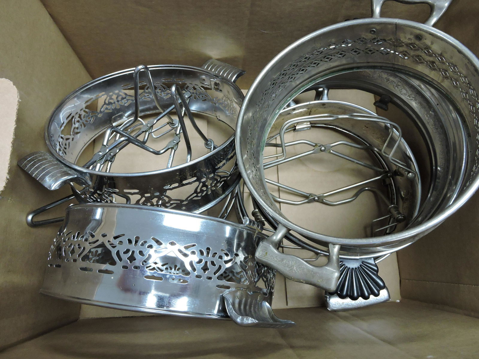 Box of metal/chrome holders: .