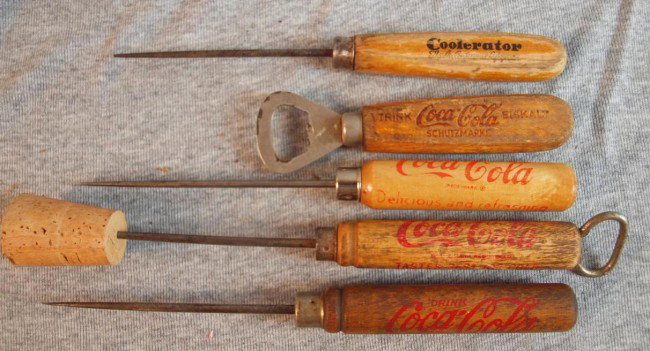 Coca Cola lot of ice picks and bottle opener: Coca Cola lot of ice picks and bottle opener
