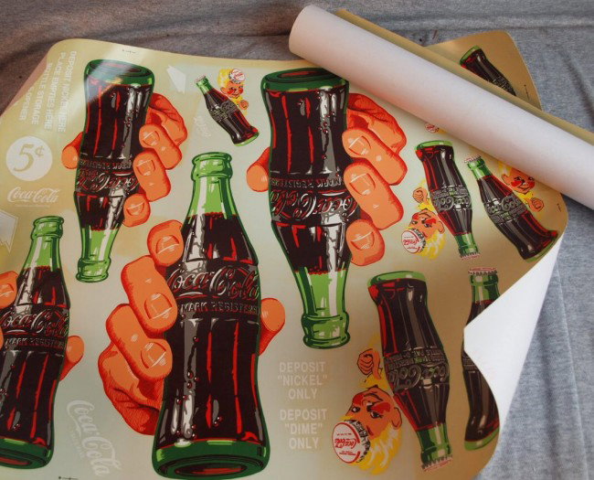 Coca Cola lot of 2 sheets of decals and Diet Coke : Coca Cola lot of 2 sheets of decals and Diet Coke plastic blow up store sign