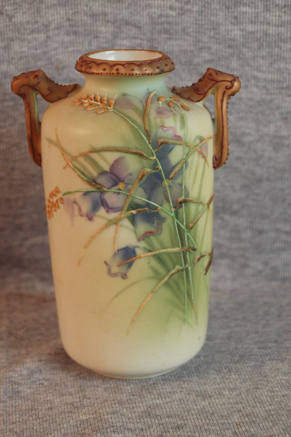 Nippon vase with flowers, 5 1/2" : Nippon vase with flowers, 5 1/2"