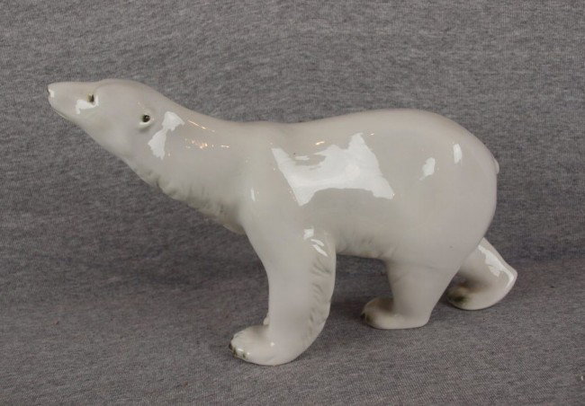 Royal Dux polar bear figure, 12" : Royal Dux polar bear figure, 12"