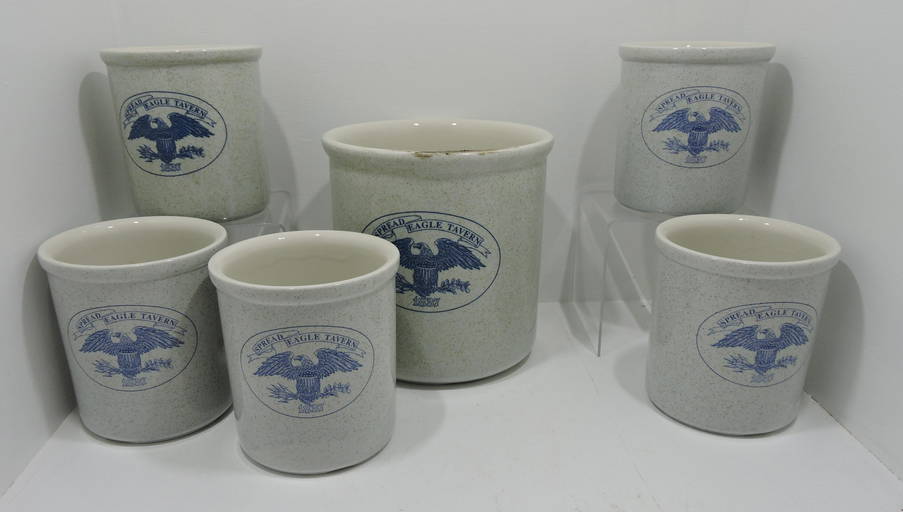 Hall China lot of 6 Spread Eagle Tavern (1145) on Jun 23, 2022