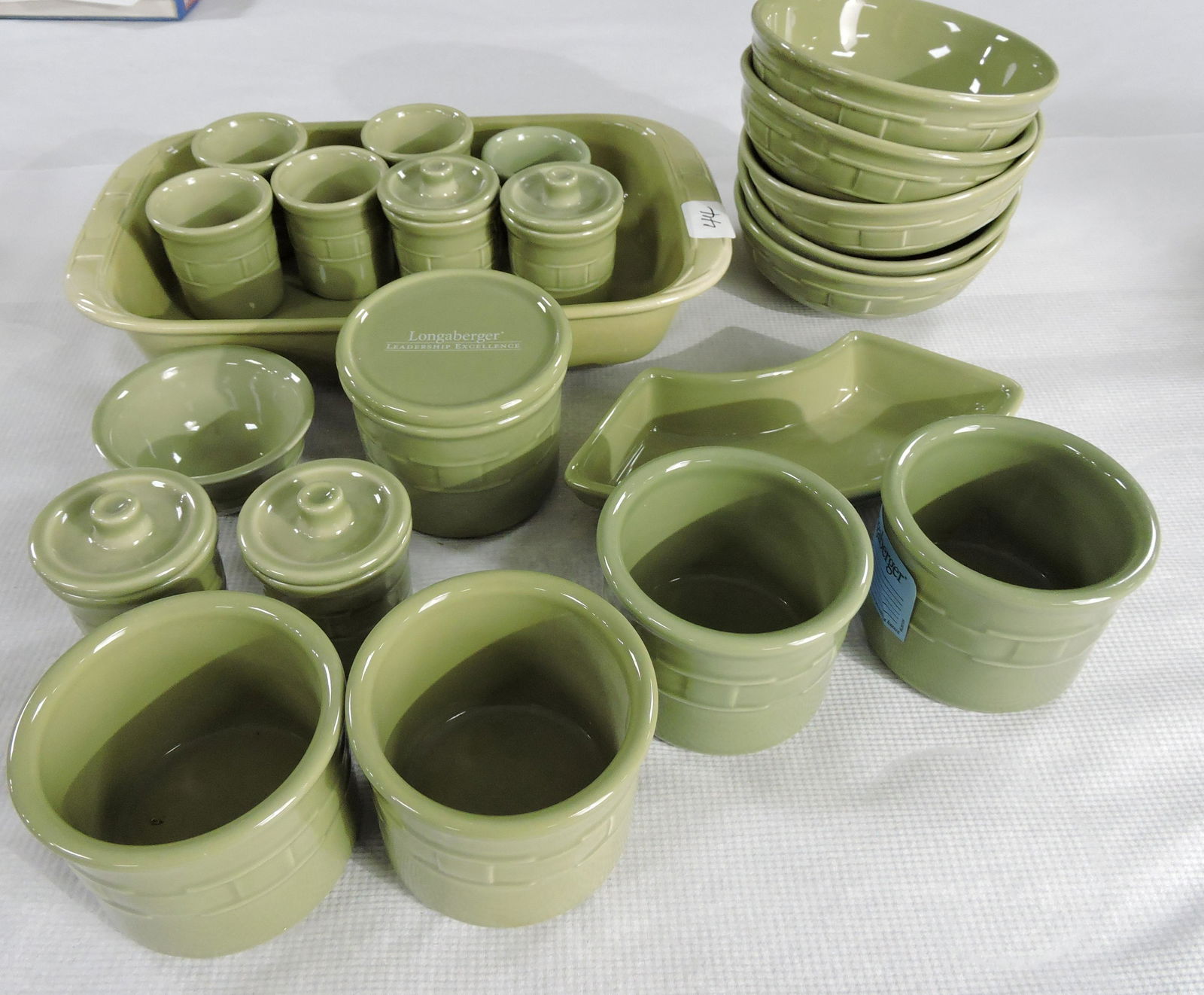 Hall China Longaberger sage lot of (1 of 1)