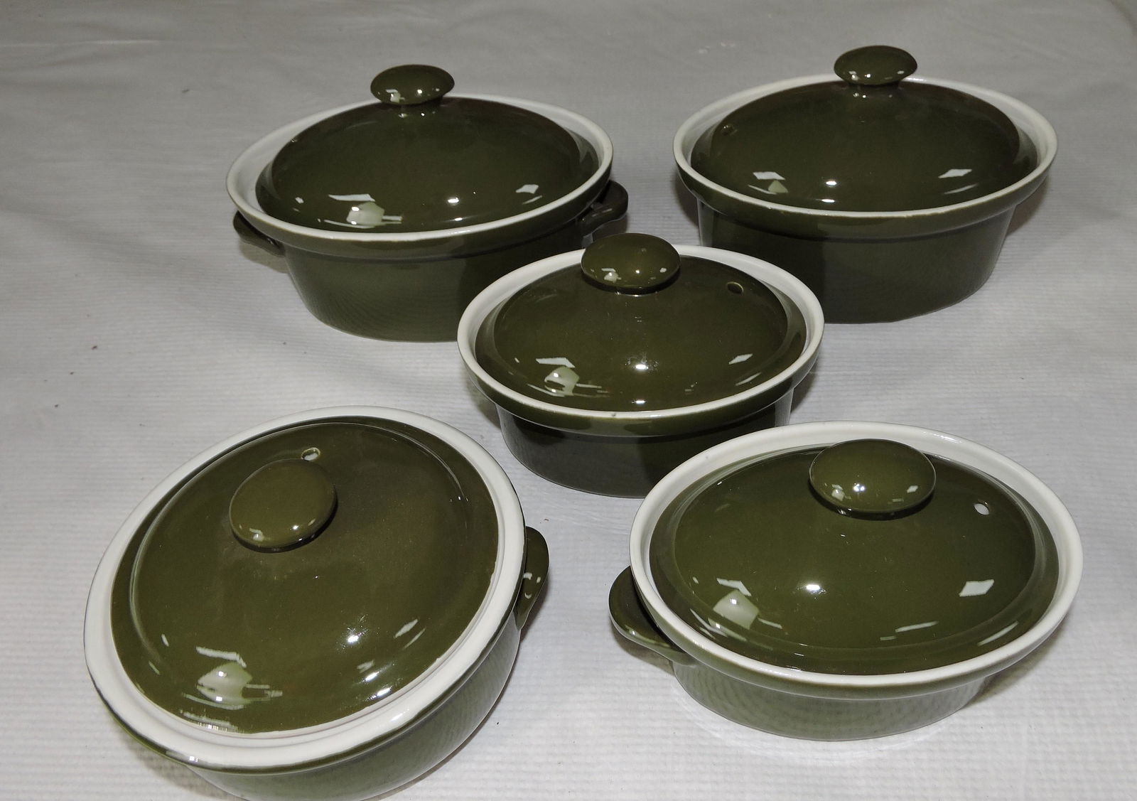 Hall China lot of 5 small greenware (1 of 1)