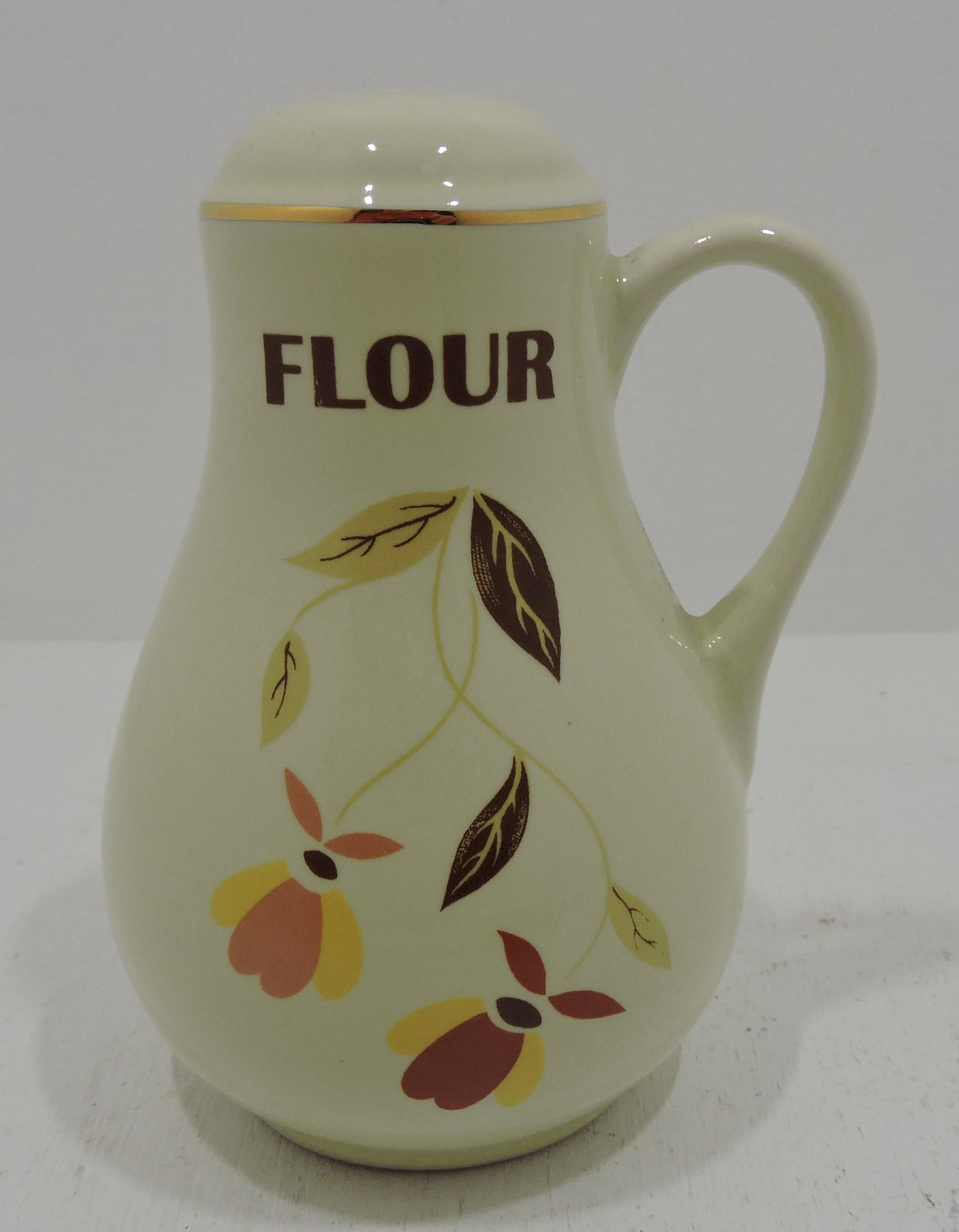 Hall China Autumn Leaf lot of 12: 'Flour' range shakers, 2012 NALCC