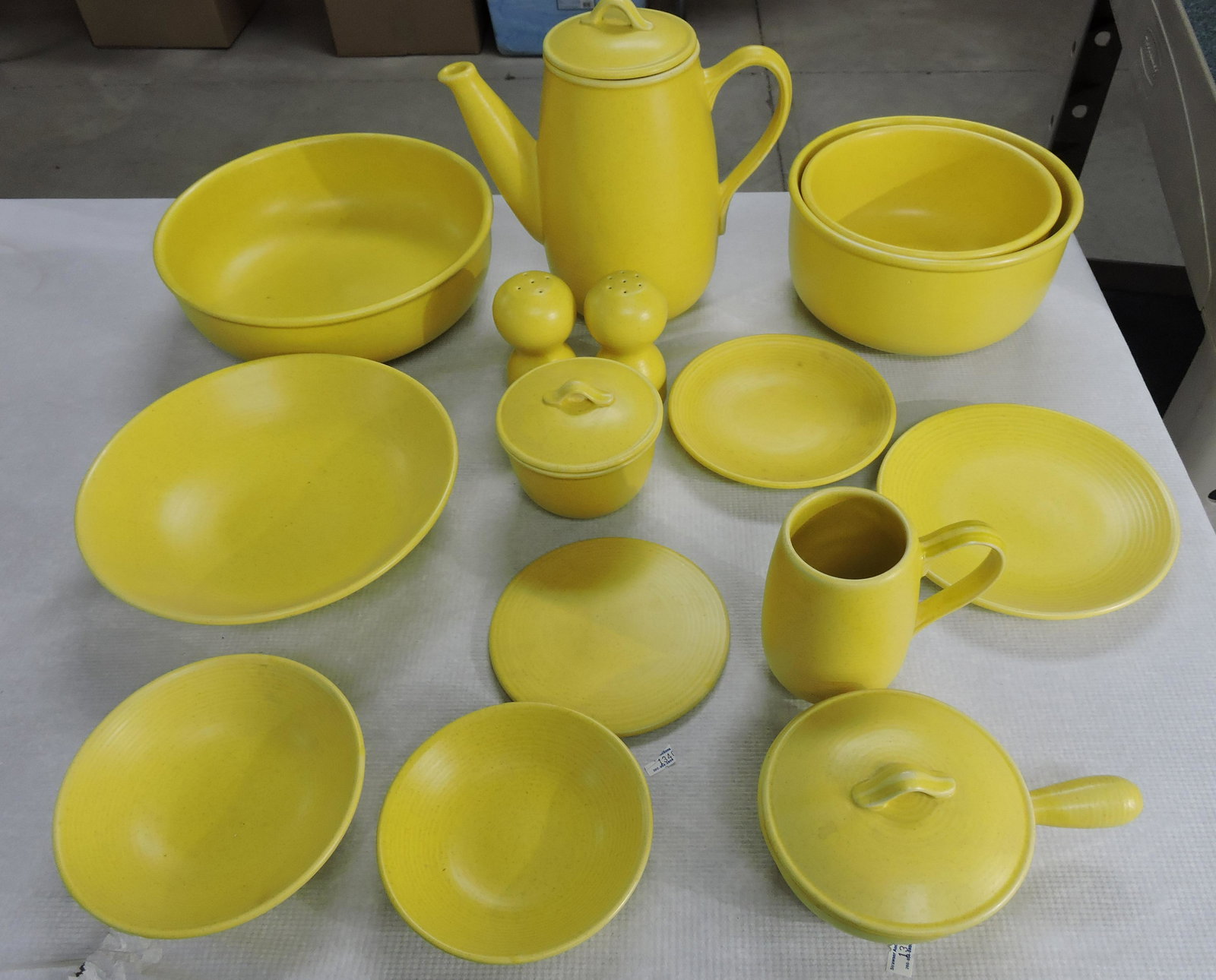 Royal Stone by Royal China lot of 14 yellow pieces: .