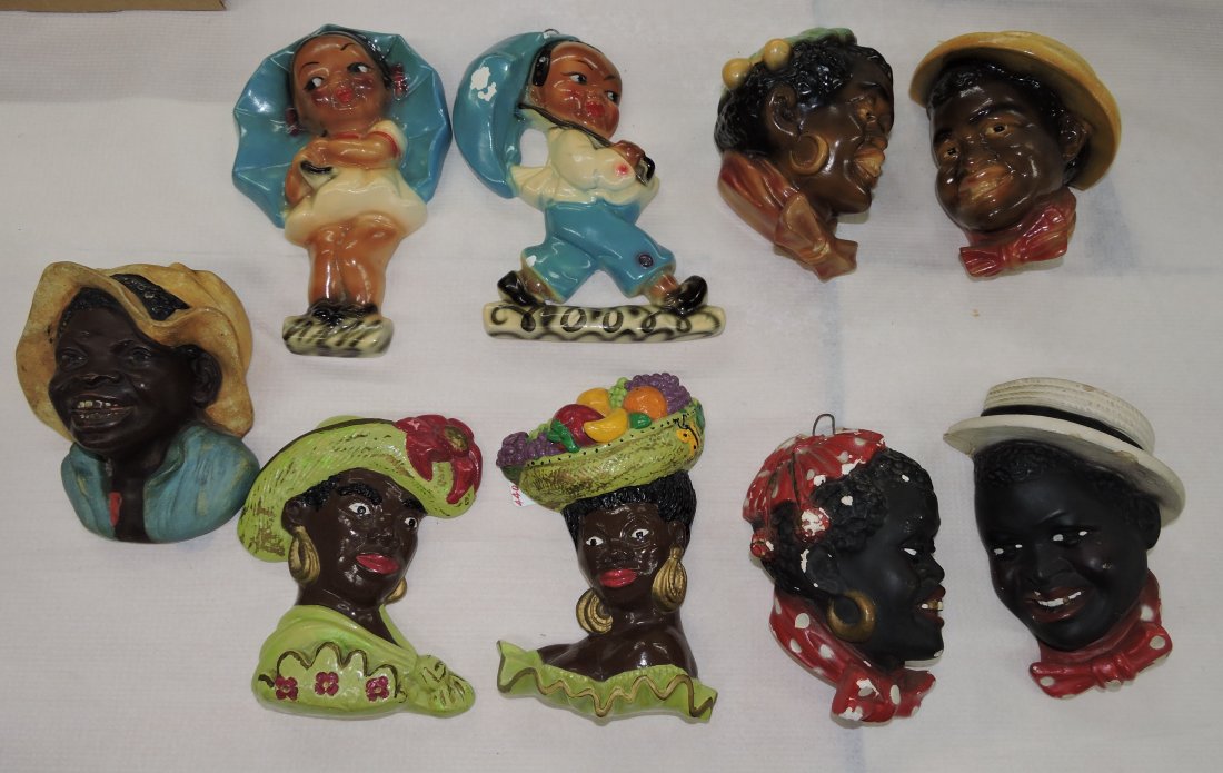 Black Americana lot of 12 ashtrays: .