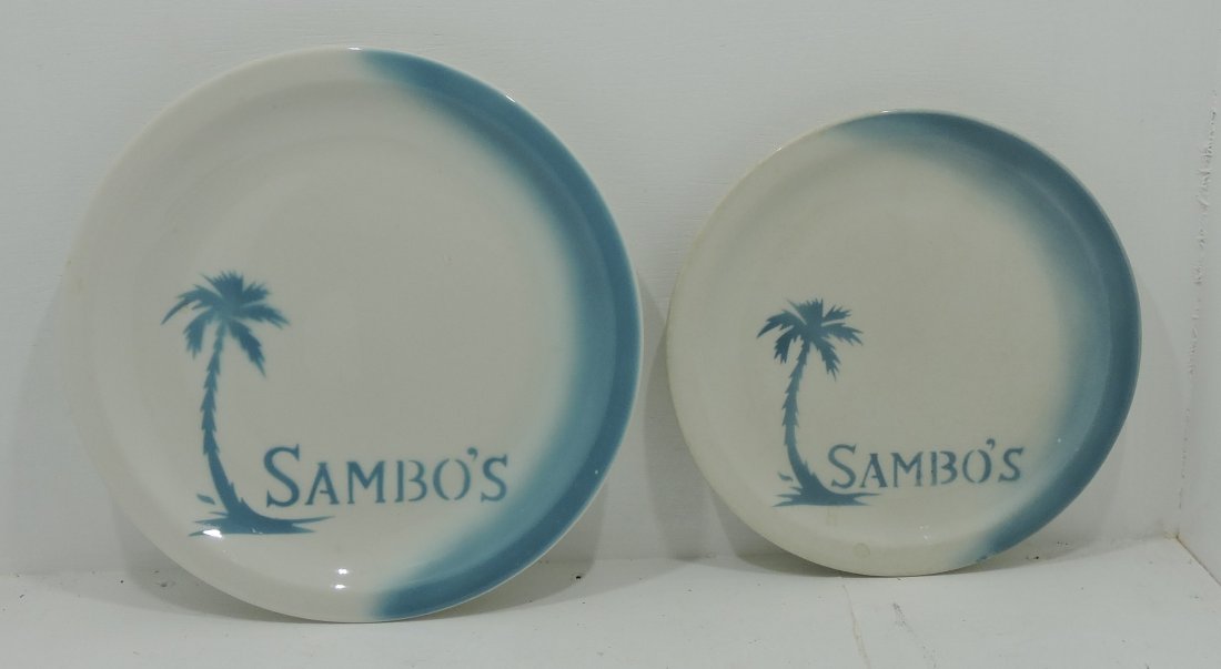 Black Americana 'Sambo's' dinner and: luncheon plates