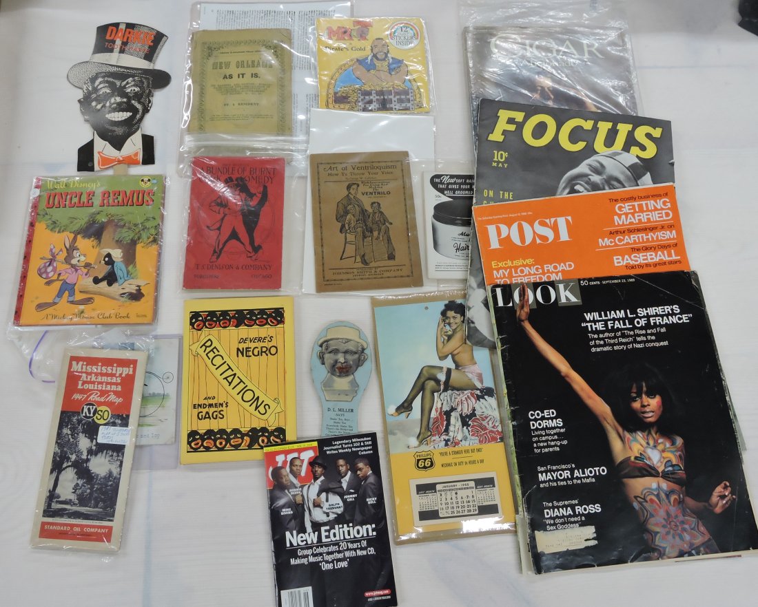 Black Americana lot of ephemera: .