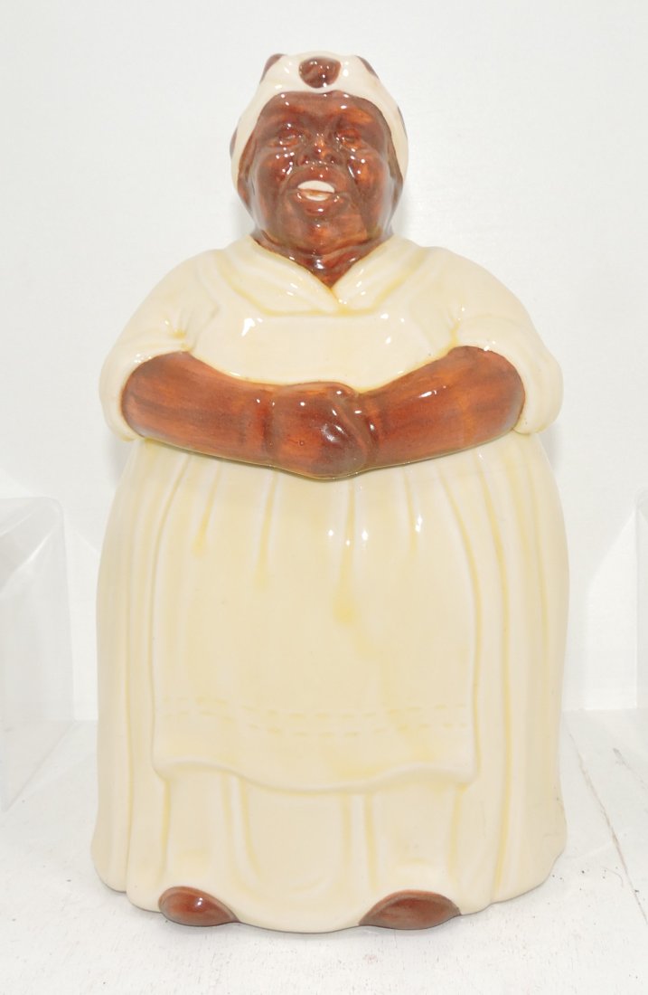 Black Americana Mosaic Tile Co.: Mammy cookie jar, 13", minor chip to inside rim of base