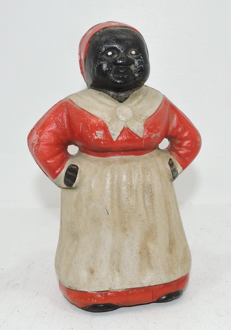 Black Americana modern cast iron: Mammy bank, 7 1/2"