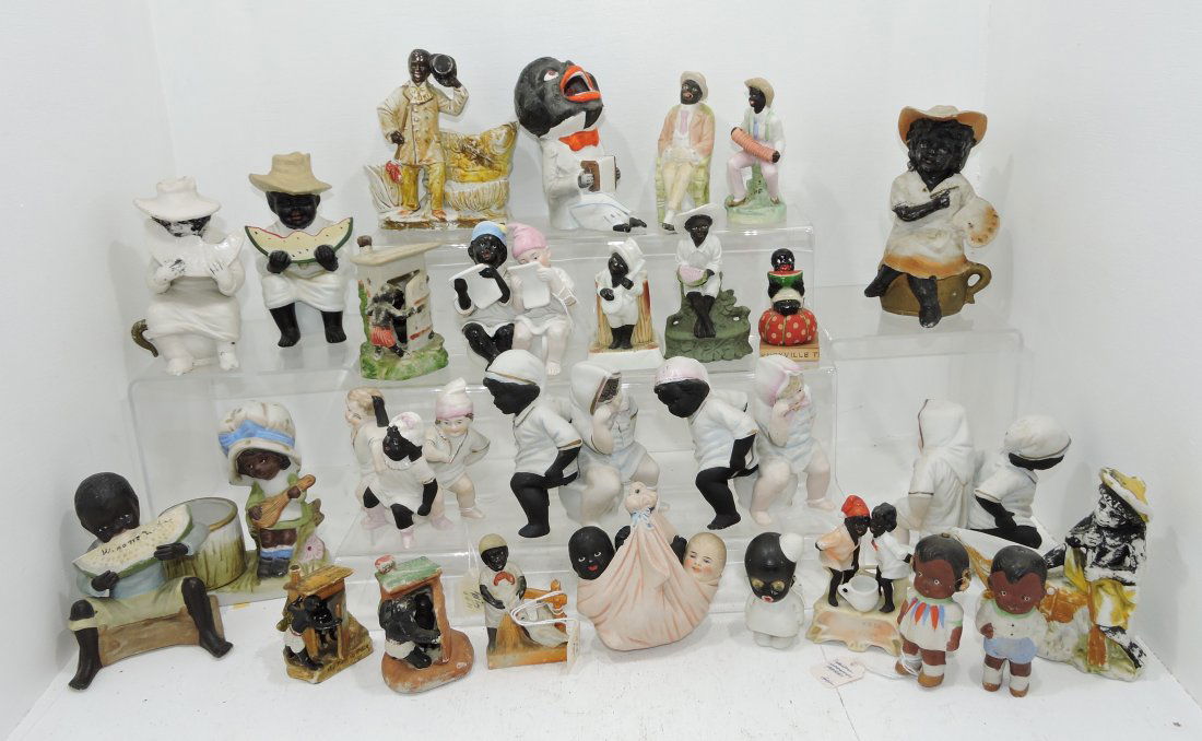 Black Americana lot of bisque and: porcelain figures