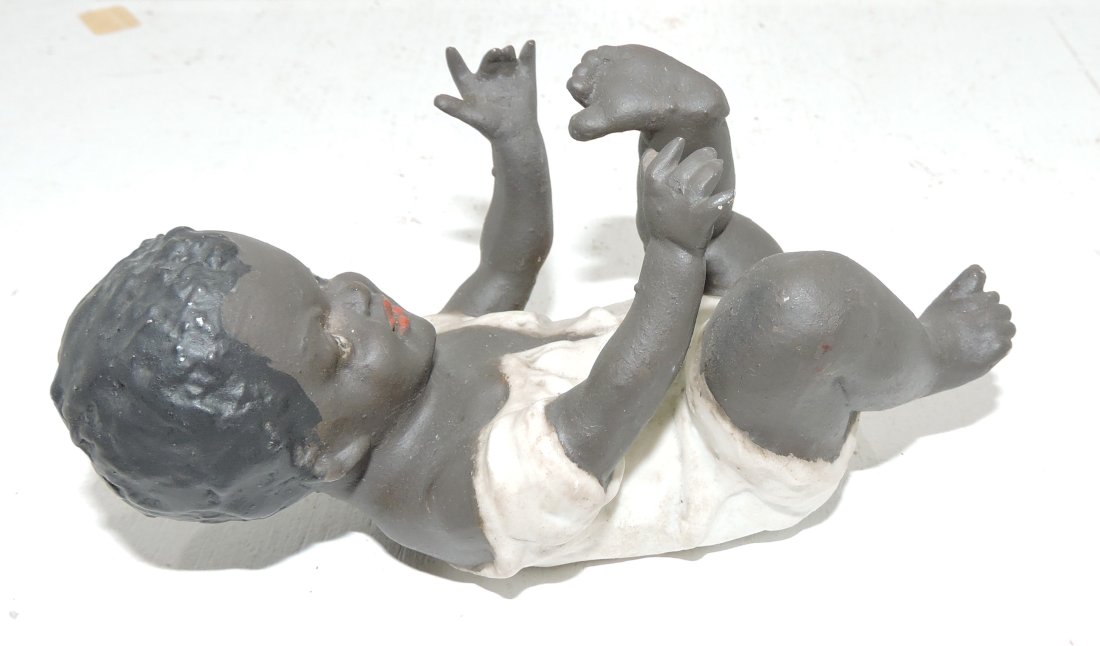 Black Americana bisque baby figure 5": .