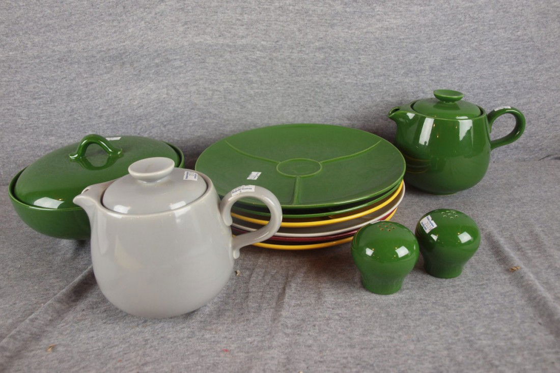Fiesta Rythm group - 2 teapots , 6 compartment pla: Fiesta Rythm group - 2 teapots , 6 compartment plates, casserole and salt & pepper