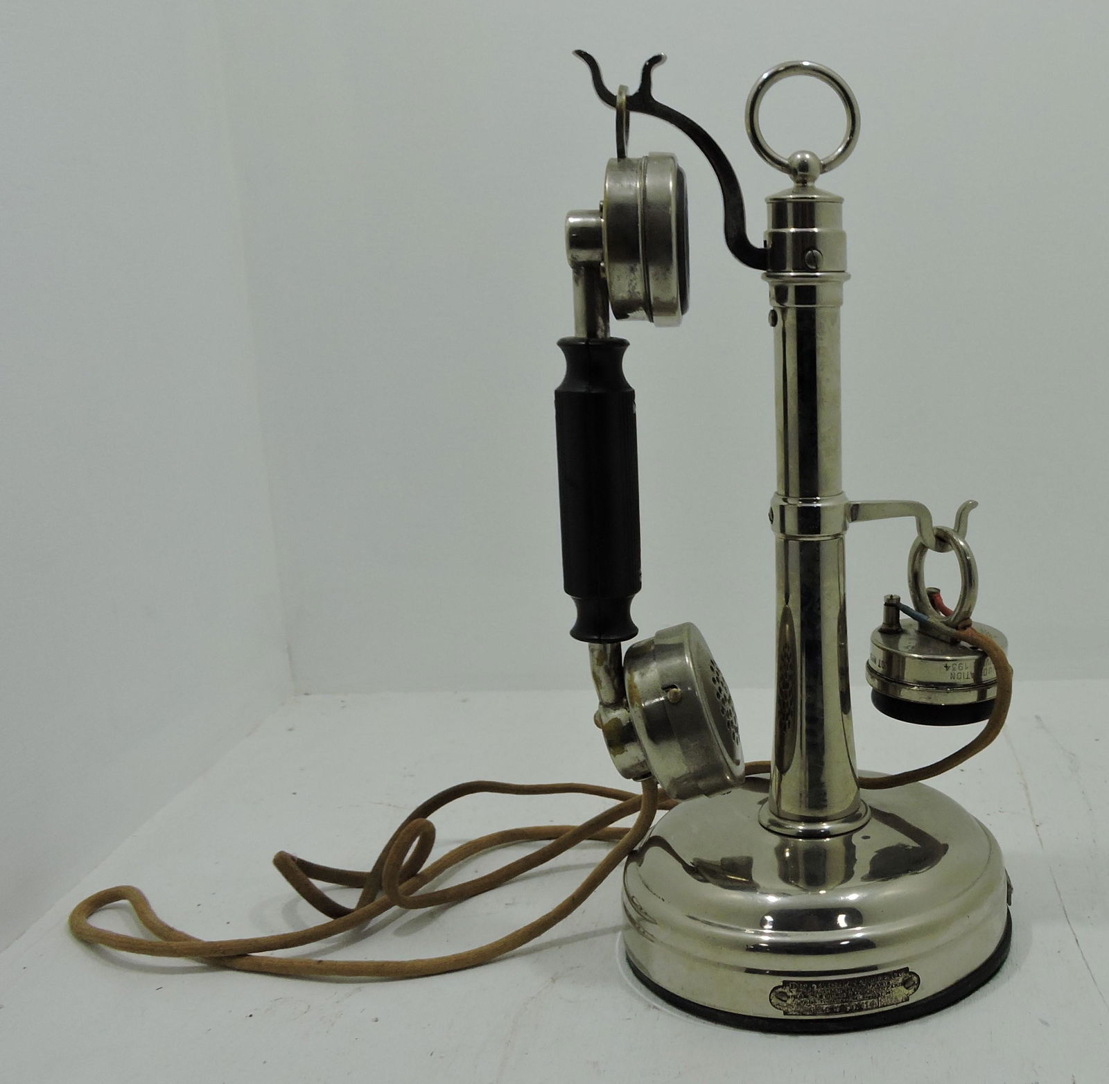 French nickel over brass candlestick (1 of 1)