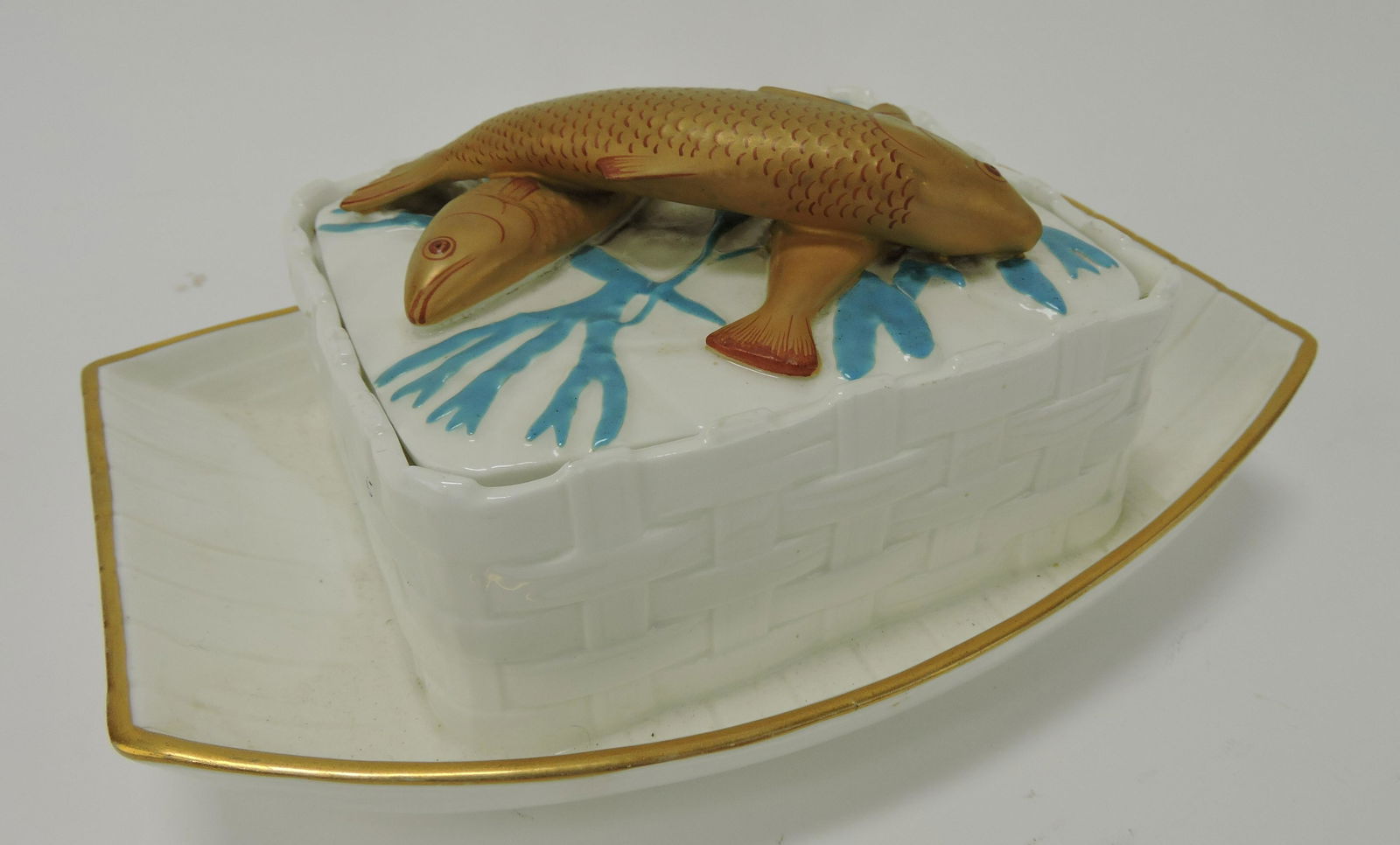 George Jones porcelain sardine box, (1 of 1)