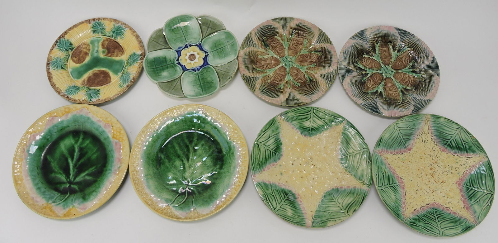 Etruscan majolica lot of 8 plates, (1 of 1)