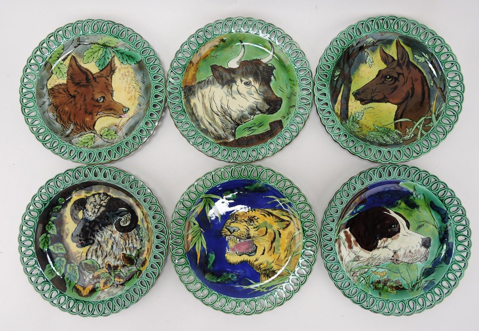 RARE Wedgwood set of 6 majolica (1 of 7)
