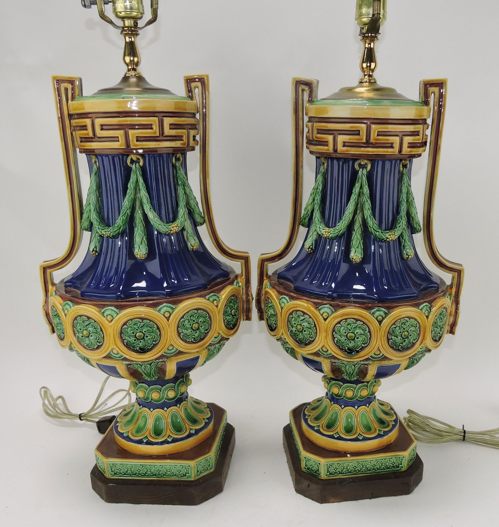 Minton majolica pair of cobalt (1 of 1)