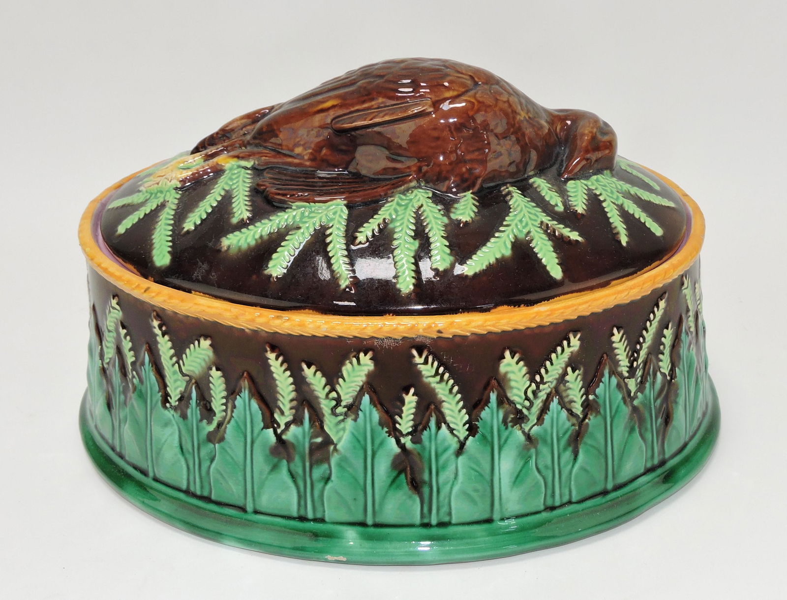 George Jones majolica game dish (1 of 2)