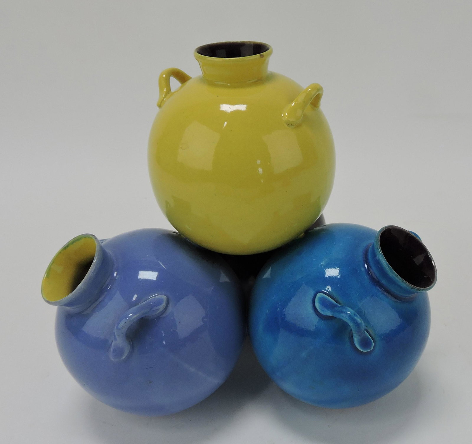 Minton majolica stack of vessels: posey vase, 6"