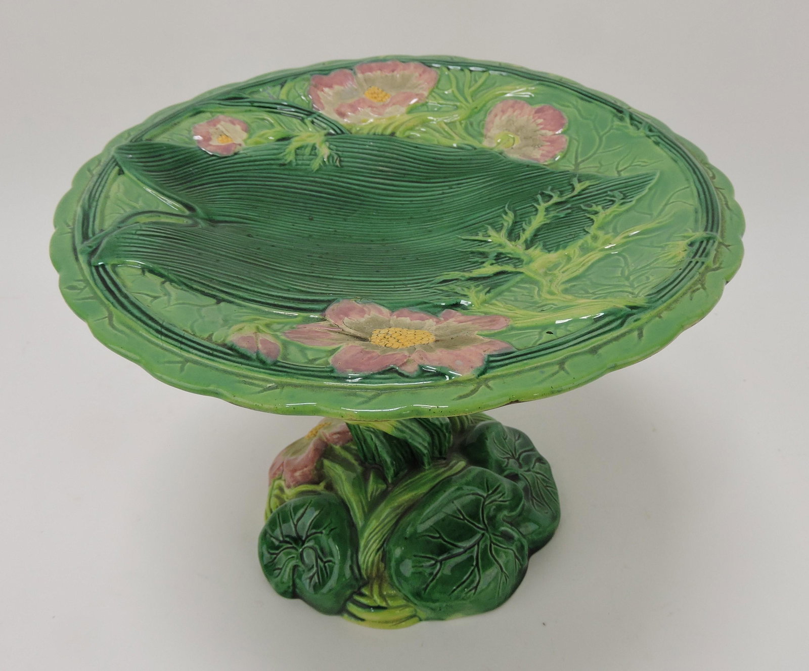 RARE George Jones majolica compote (1 of 4)