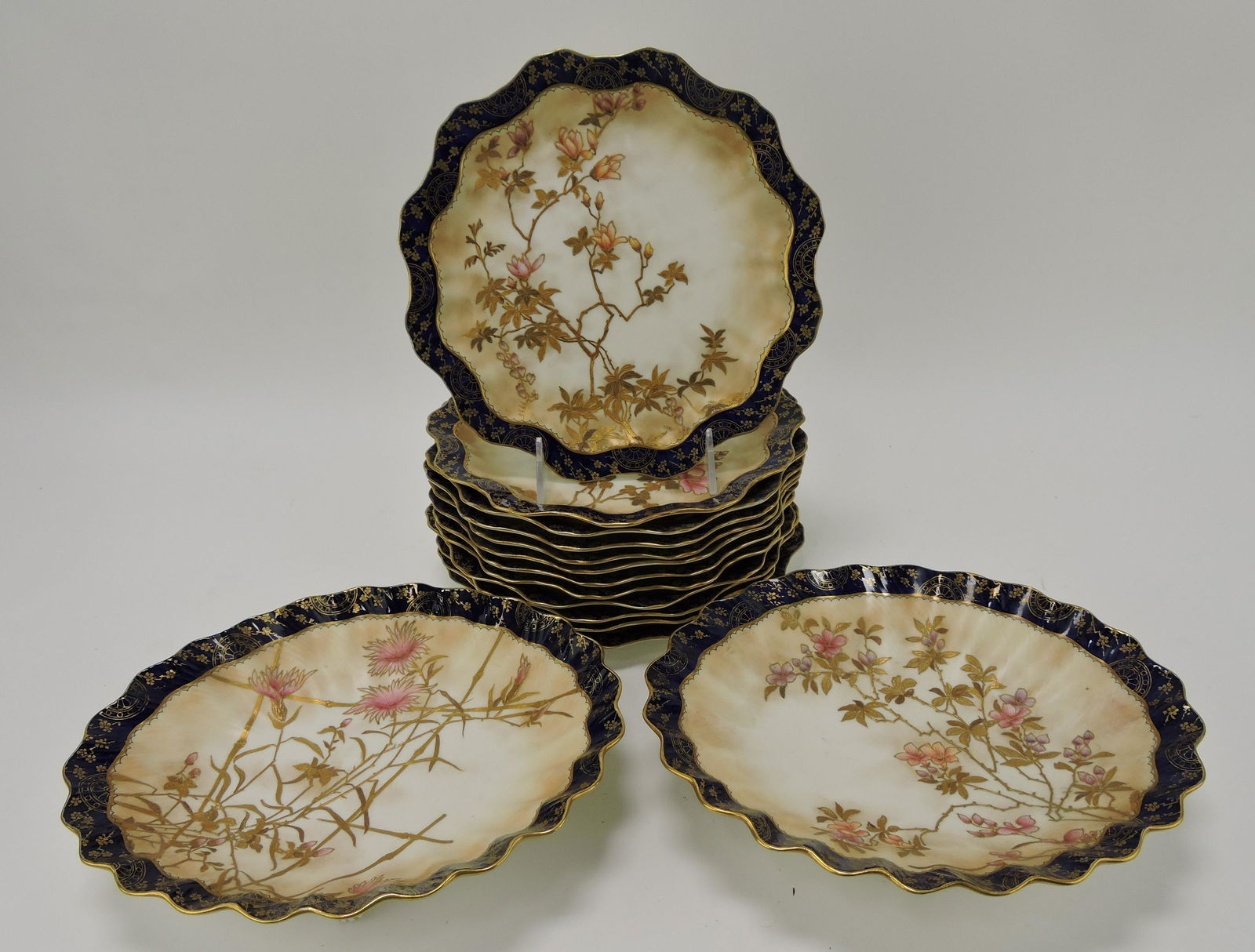 Doulton Burslem set of 12 - 9" plates (1 of 3)