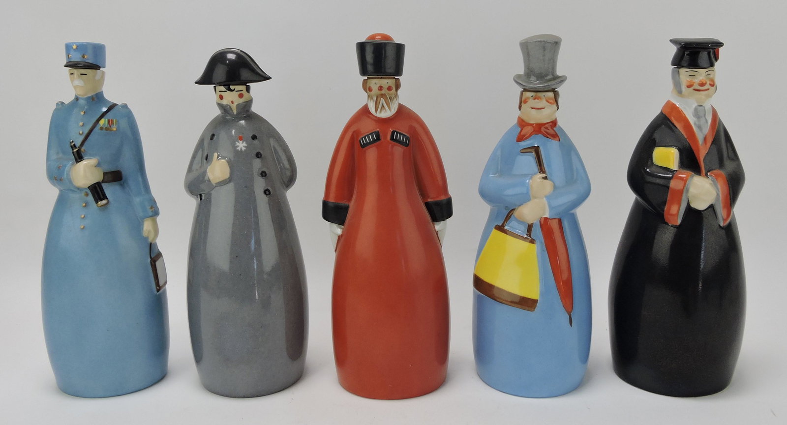 Robj French lot of 5 figural liquor (1 of 1)