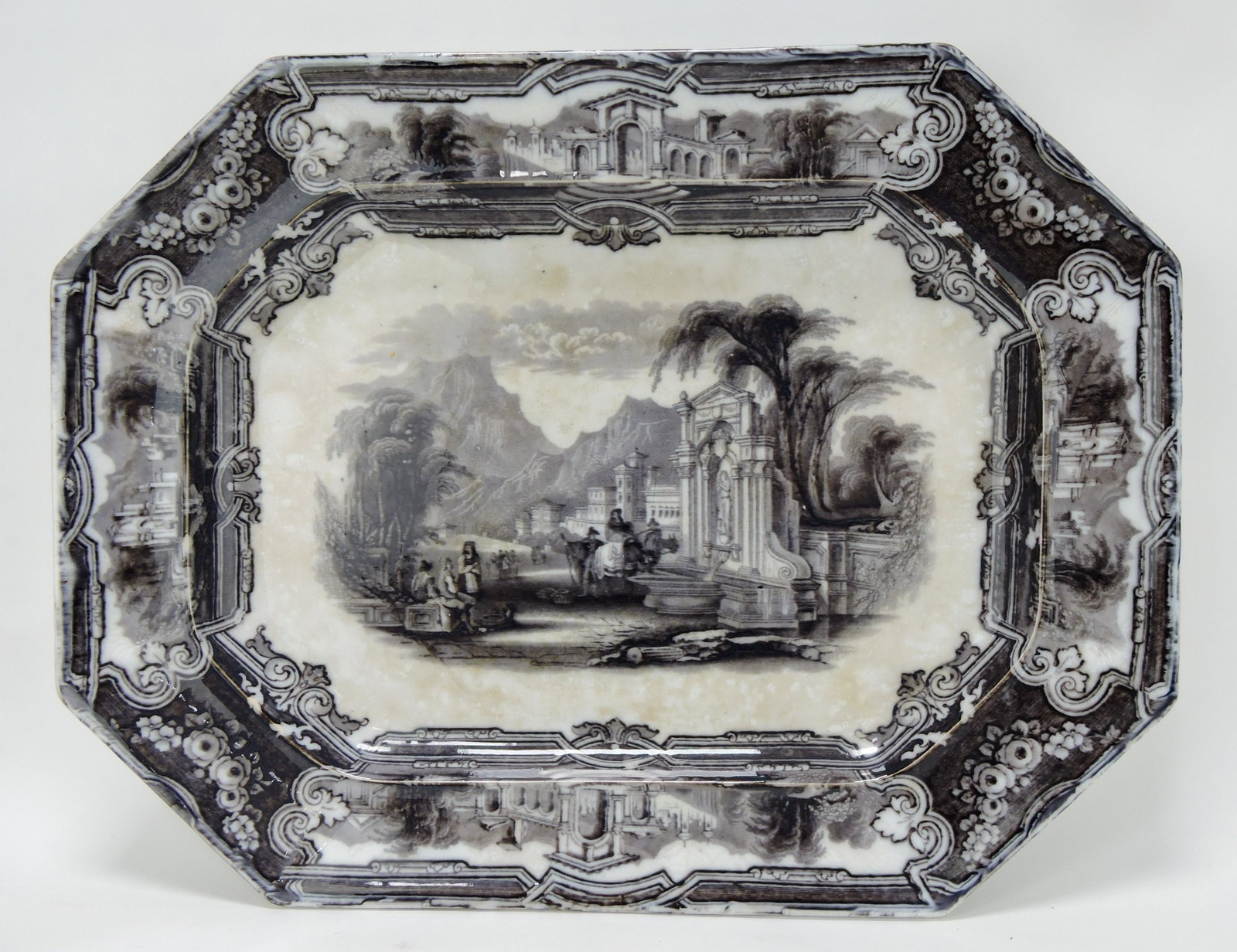 Mulberry transferware platter, 20"x15 1/2" (1 of 2)