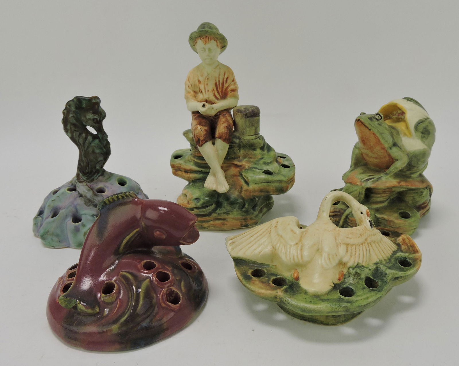 Weller lot of 4 flower frogs: (1 of 1)