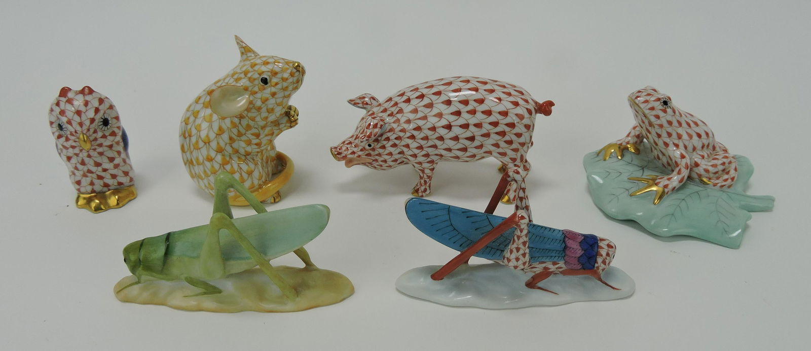 Herend porcelain lot of 6 figures: (1 of 1)