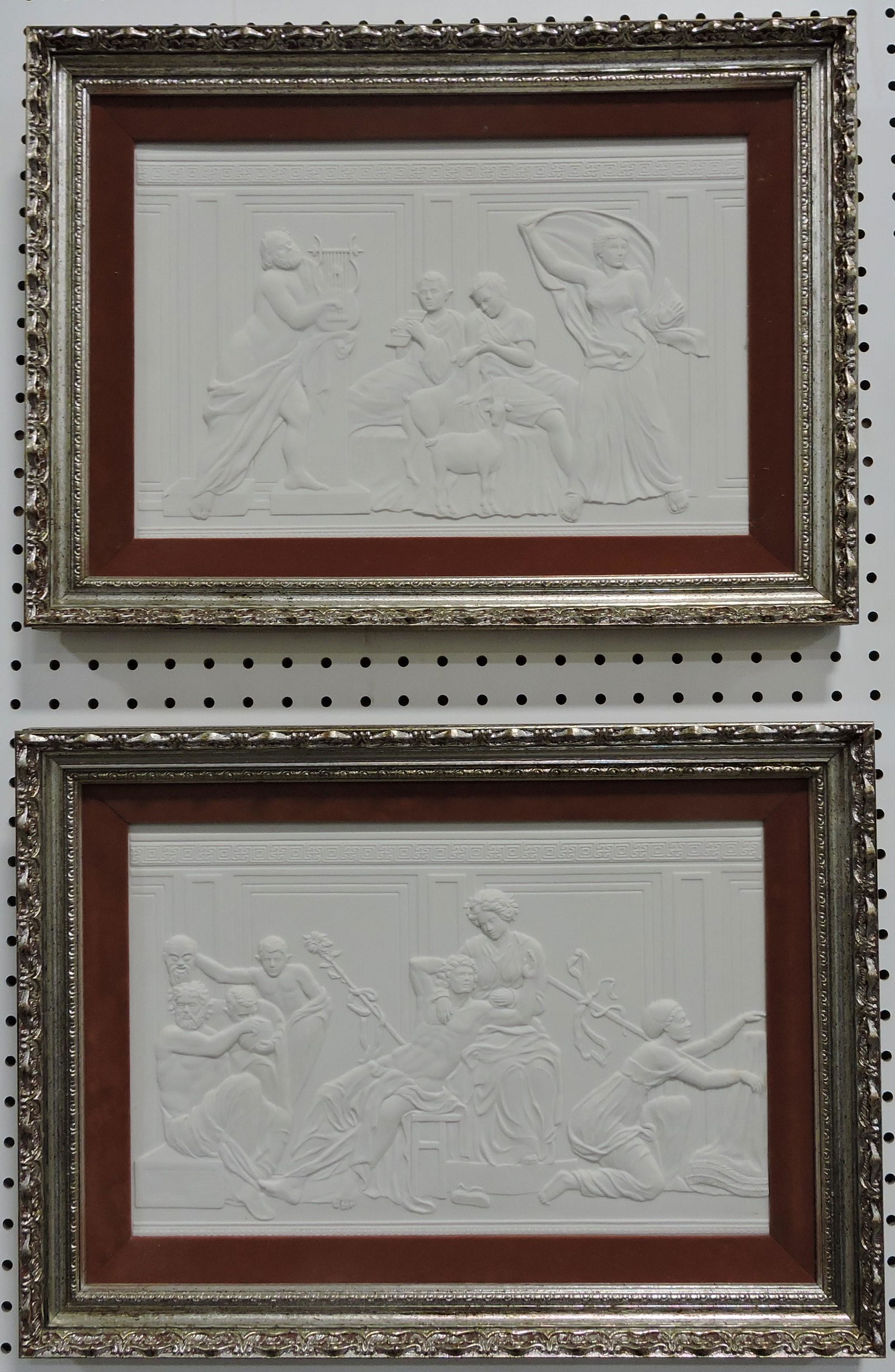 Boehm rare pair of bisque framed (1 of 5)