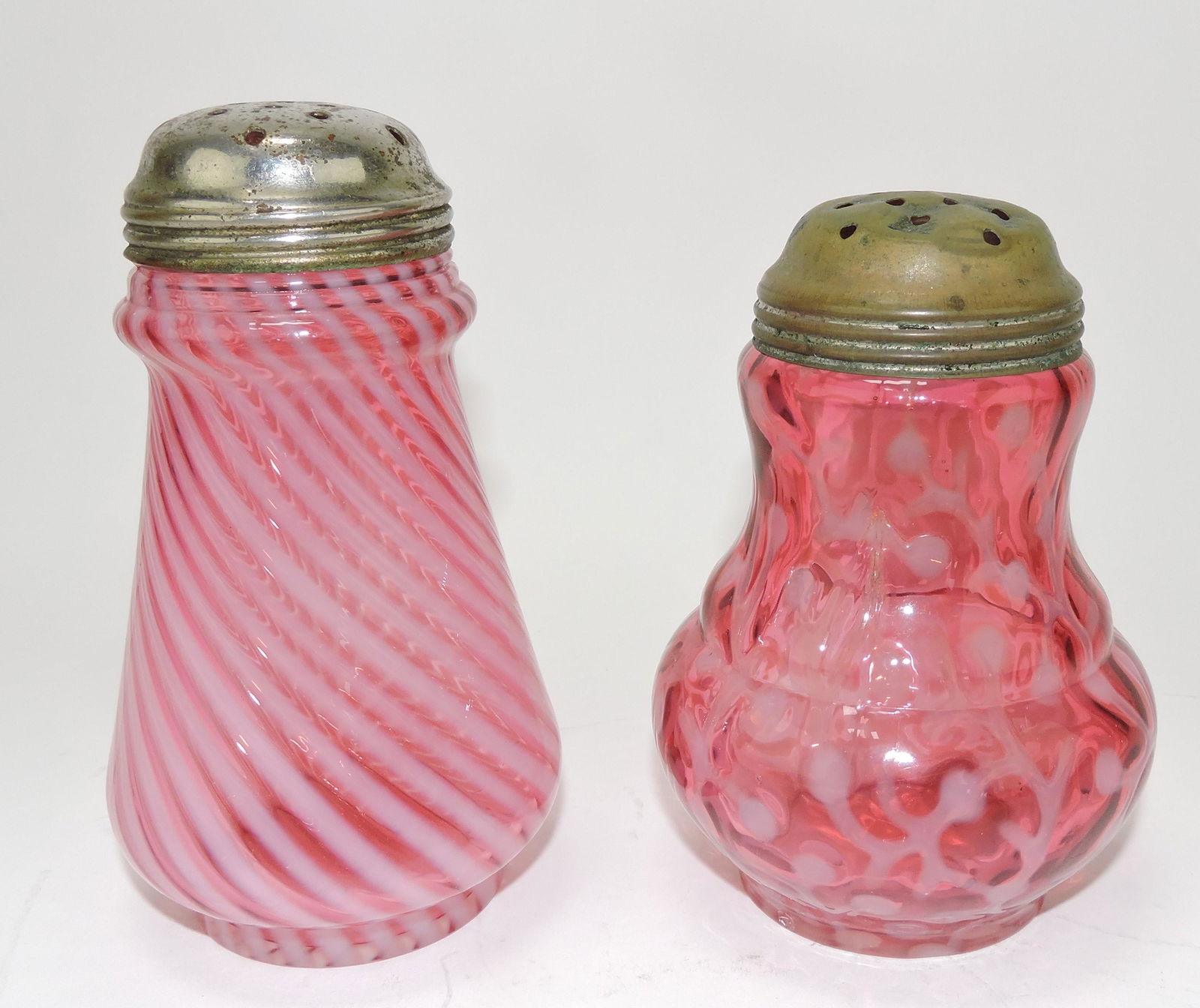 Lot of 2 Victorian cranberry opalescent (1 of 1)