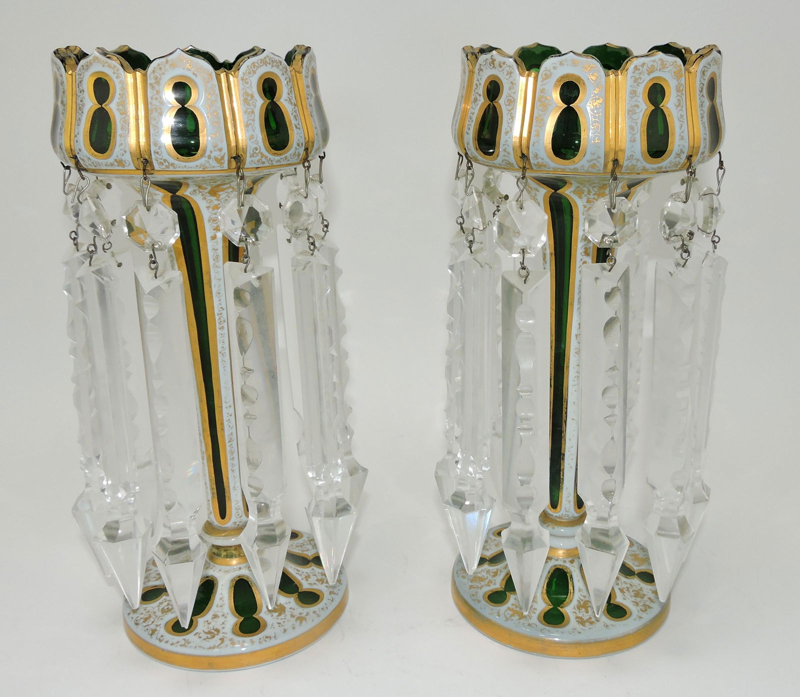 Bohemian cased glass cut to emerald (1 of 1)