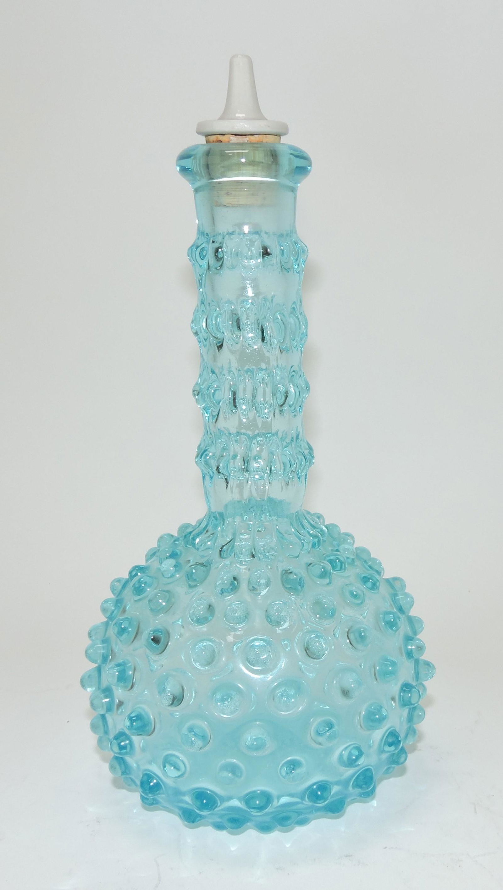 Blue hobnail barber bottle (1 of 1)