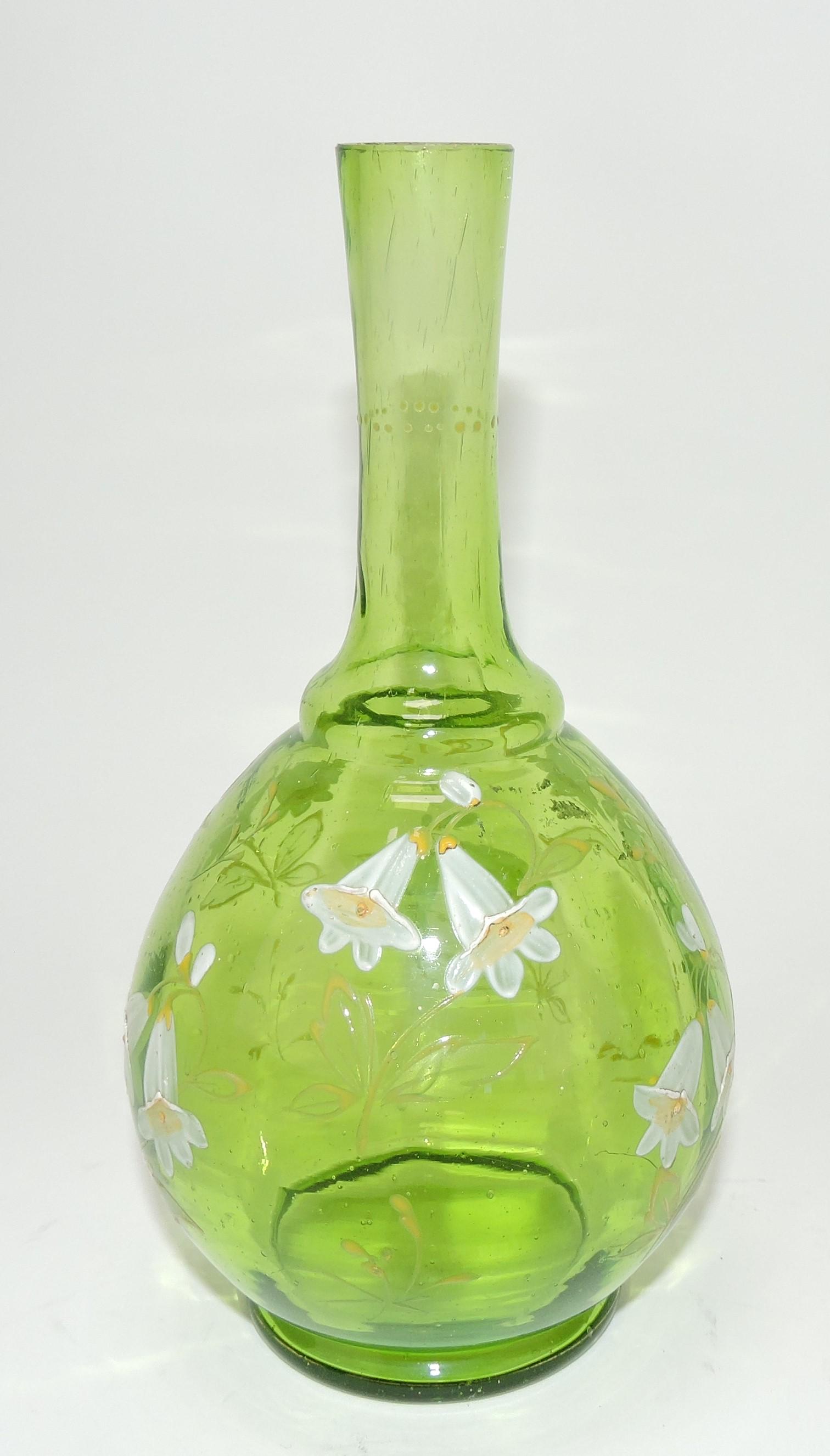 Green enameled barber bottle (1 of 1)