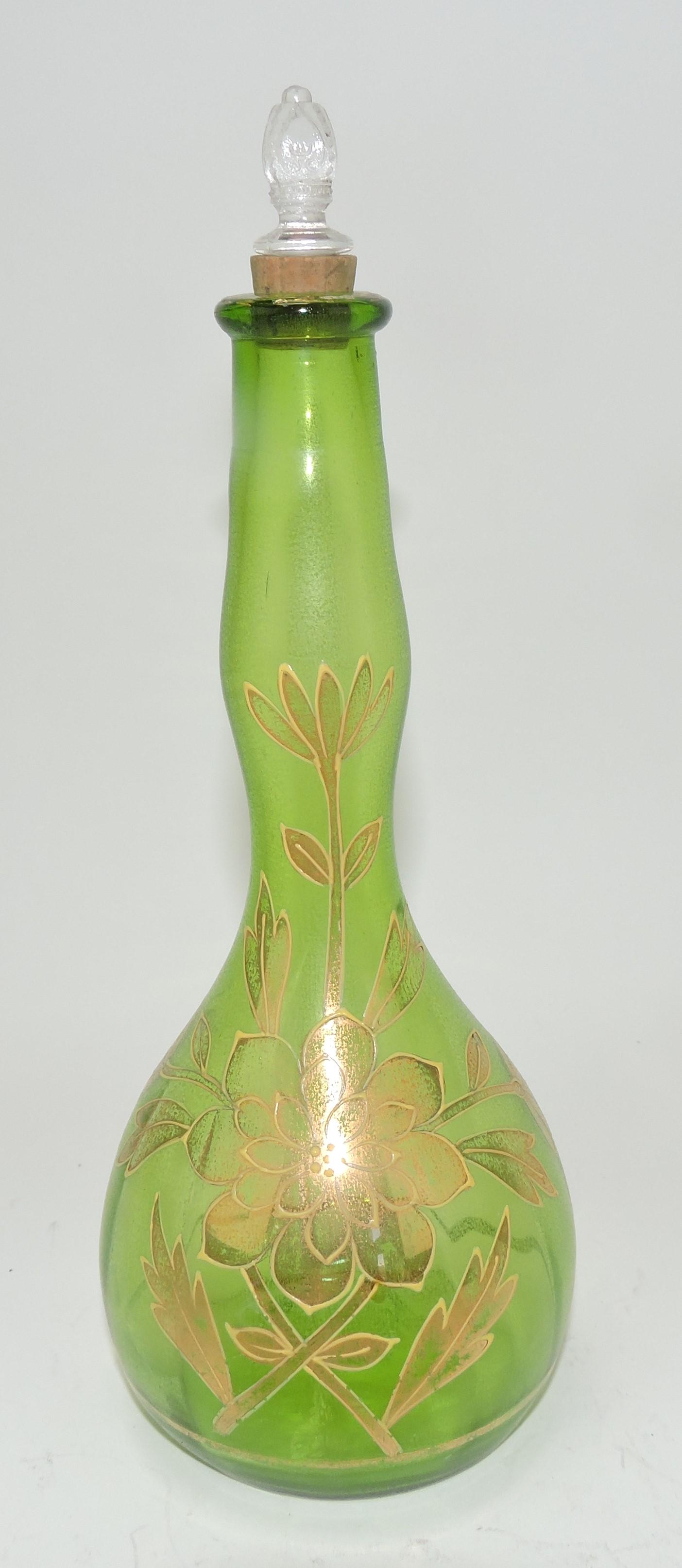 Green enameled barber bottle (1 of 1)